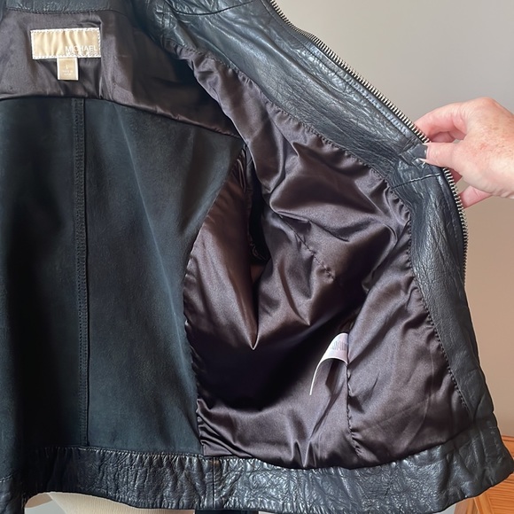 Michael Michael Kors vintage quilted leather jacket size large - Picture 11 of 12